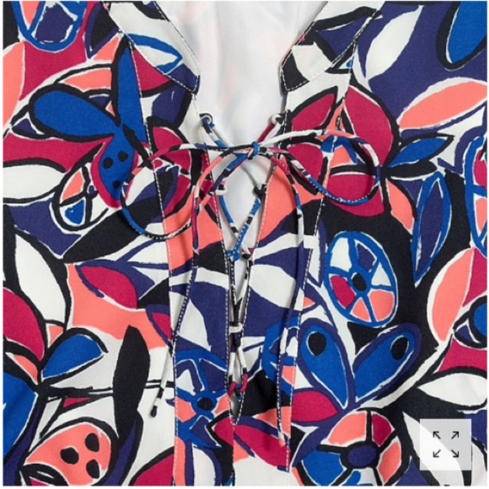 💙J. CREW💙NWT LACE UP PRINT DRESS💙 - Picture 3 of 6